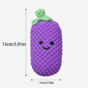 Plush Broccoli Dog Toy Squeaky Chew Toy for Large Dogs & Corgis Boredom Relief Companion Toy Pet Molar Teething Supplies