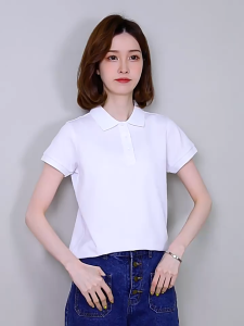 Luna Shop🍑เสื้อยืดสวยๆผู้หญิง เสื้อโปโล สีพื้น แขนสั้น ด้วยปุ่ม ทรงเข้ารูป สไตล์เกาหลีเรียบง่าย
