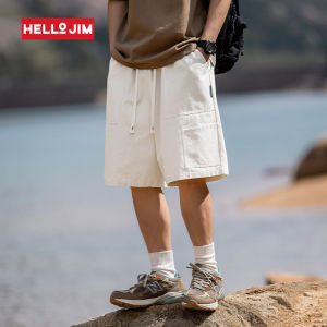 HELLO JIM men shorts pants cotton Cargo Shorts for Men 2023 new 100% cotton short pants men 4 color loose shorts men  K2182