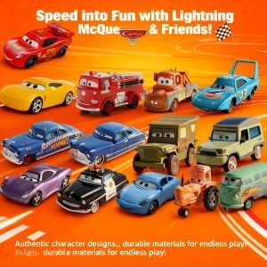 Hot Toys | Hot McQueen Mater Sheriff Doc Hudson King Mack Sarge Metal Diecast Cars Set Cars