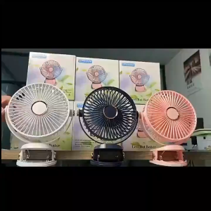 Rechargeable Mini Fan Clip Fan with LED Hanging Fan Desk Fan5 Wind Speed Type-C Charging