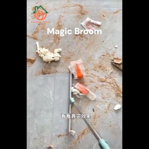 52CM & 35CM Glass Floor Wiper Rubber Blade Telescopic Rod Scrape Floor Window Wiper Rotatable Magic Broom 180°