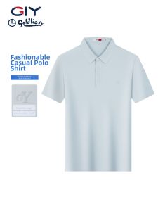 GYgoldlion | Breathable Cool Feeling Mens Short Sleeve Polo Shirt