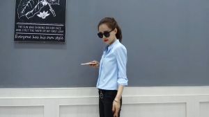 ⚡Port⚡ blouses women new style 2025 Long Sleeved Shirt Trendy Casual Bottoming Shirt Loose Lotus Leaf Sleeved Chiffon Shirt Women