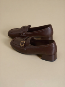 Josiny | Thick Sole Loafer Women Soft Bottom Coarse Heel