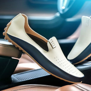 Large Size Mens Summer Casual Driving Shoes Bean Bean Shoes 47 46 45 Special Large Size Leather Shoes Breathable Slip-On Loafers
