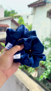 ยางมัดผมผ้าซาติน Satin Scrunchy 3.5 งาน Handmade