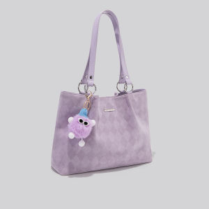 Casual Versatile Womens Tote Bag Commuter Shoulder Bag Large Capacity Shopping Bag Shape Sweet Cool Style Magnetic Buckle Closure