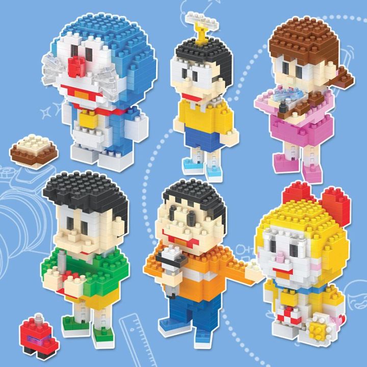 [Ready Stock] Doraemon Nobita Nobi Full Set Building Blocks Nano Block ...