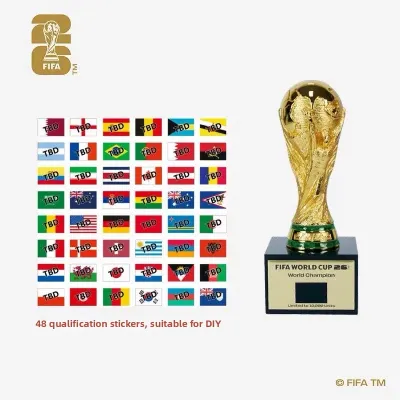 3D Gold World Cup Trophy Figurine