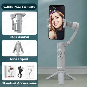 AXNEN | HQ3 Handheld Stabilizer 3 Axis Anti Shake Video Shooting Gimbal for Mobile Phone iPhone Android Vlog Recording Travel Shooting