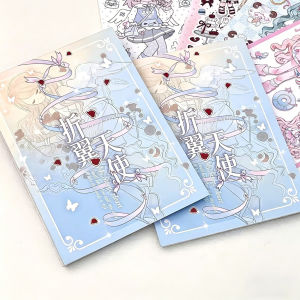 24P New Korean Ins Folding Wing Angel Sticker Book Is A Huge Thick Good-looking Student Account Sticker Decoration Cute Gift