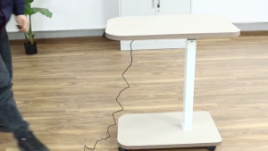 Mxtark 28-32 inches Mobile Electric Lift Desk Height Adjustable Table with Wheels Adjustable Height Electric Standing Desk Automatic Smart Lifting Ergonomic Office/Study/Gaming Table Desk