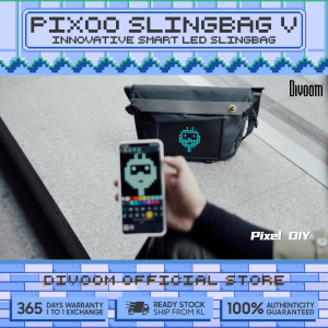 [𝐑𝐄𝐀𝐃𝐘 𝐒𝐓𝐎𝐂𝐊] Divoom Pixoo Sling Bag V Global Version - Innovative Smart LED Pixoo SlingBag V