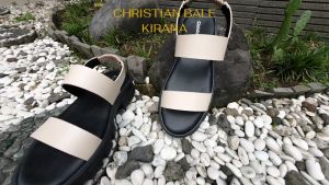 KIRANA by: Christian Bale Sandal Slop Wedges Sol Platform Wanita Kekinian