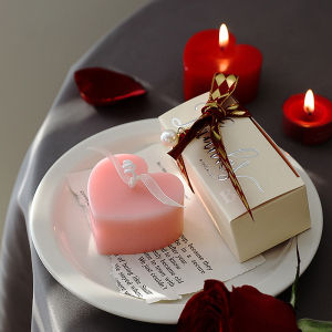 Romantic Love Heart-Shaped Shape Aromatherapy Candle Proposal Girls Chinese Valentines Day Valentines Day Wedding Gift Scene Layout