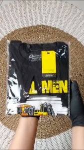 Kaos Anak Laki laki Lengan Panjang Motif Kendaraan Berat Beko Realmen Warna Hitam katun premium 30s
