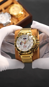 Infinitytime Jam Tangan Skmei 9344 Cowok Analog Tanggal dan Chrono Aktif Rantai Stainless Original Waterproof