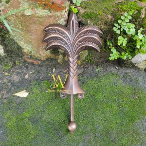 Kapstok Kuningan Antik Gantungan Baju Motif Pohon Palem 1 Pcs