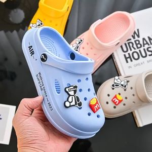 Cros Fashion Kids Sandals Boys And Girls Cartoon Hold Shoes Children Non-Slip Rubber Beach Slipper