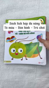 Sách Phát Triển Trí Não Cho Trẻ Qua Tô - Dán Và Nối Hình Đáng Yêu (Tân Việt)