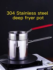 PANCI GORENG DEEP FRYER POT STRAINER STAINLESS REBUS MIE 1200ML B-304