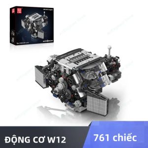 Mô Hình Lắp Ráp Xe Hơi Kỹ Thuật Điều Khiển Điện Mould King LSX454 V8 V12 W12 Động Cơ Mô Phỏng Dành Cho Độ Tuổi Từ 14 Trở Lên