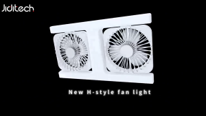 Jiditech E27 Ceiling Fan Remote Control Fan Light Silent 60W 2 IN 1 3 Color LED Ceiling Fan Light