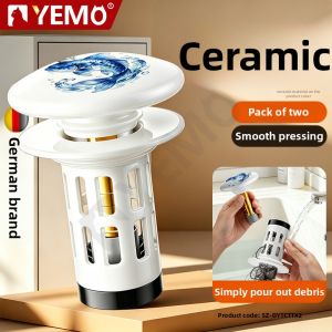 YEMO | White Ceramic Anti-Clogging Basin Plug