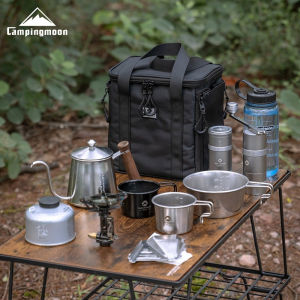 CAMPINGMOON BKXD-5F-B เตาแก๊สขนาดเล็กถังแก๊สแคมป์ปิ้งกาแฟอุปกรณ์กระเป๋าเก็บกระเป๋าอเนกประสงค์กระเป๋าขยาย
