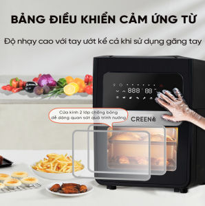 Nồi chiên không dầu 12L dạng vuông chính hãng Creen bảo hành 12 tháng