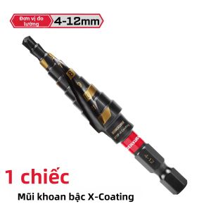 Bộ Mũi Khoan Bậc Thang Titan Geinxurn 3 Inch Rãnh Xoắn Ốc Loại Bỏ Mạt Nhanh Khoan Kim Loại Gỗ Nhựa Nhanh Chóng Với Cán Từ Tính