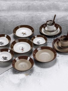 Thương Mại Phong Cách Cổ Điển Bát Súp Melamine Cho Nhà Hàng Lẩu Có Thể Tùy Chỉnh Logo Chống Trơn Trượt Bánh Bao Nước Món Ăn Trung Quốc Bát Tròn