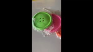 ที่รองแก้วหนาลายการ์ตูนลายผลไม้และลายกระดุมหลากสีสัน