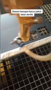 Label Akrilik SILVER PERAK Hijab Tas Mahar & Pakaian gold jilbab