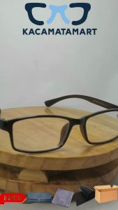 Kacamata Baca Frame Kotak Reading Glasses model Casual - FW554P.NS Hitam dan Coklat