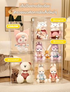 🎁ส่งจากไทย🎁Butter bear ตู้โชว์ กล่องอะคริลิคใส กล่องโมเดล กล่องเก็บฟิกเกอร์ Labubu กล่องใส่ตุ๊กตา popmart box กันตก กันฝุ่น