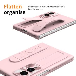 szhaiyu | For Samsung Galaxy Z Fold 8 Ultra Z Fold 8 7 6 5 4 3 Wrist Strap Stand Shockproof Cover Luxury Wristband Folding Bracket Case