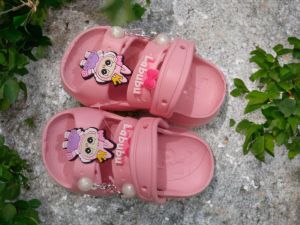 sandal baby anak perempuan berkarakter labubu rantai motif tali belangkang ringan nyaman di pakai sandal anak perempuan umur 1-3 tahun