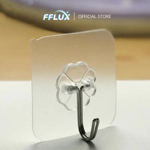 FFLUX Magic Hook Wall Transparent Hook Kitchen Wall Hanger Suction Hook Penyangkut Cangkuk