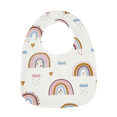 INSULAR Baby Bibs U-shaped Infant Saliva Towel Soft Cotton Burp Cloths Adjustable Newborn Milk Spitting Rice Bib Waterproof 1Pcs