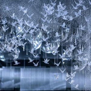 【Ready Stock】Wedding Acrylic Transparent Bird Crystal Hummingbird Wedding Ceiling Lighting Festival Party Supplies