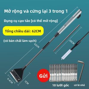 MONLEYTA | Dụng cụ rửa bể cá Đức Dụng cụ vệ sinh không để sót góc Chổi dài Dụng cụ loại bỏ alga và rêu trong bể cá