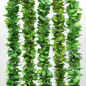 【Lowest Price】2.4 Meter Artificial Green Leaf Garland Plants Vine