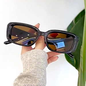 แว่นตากันแดด แว่นตาY2K สไตล์ยุโรปเมกา ฮิปฮอป ป้องกัน UV400 สไตล์แฟชั่น แว่นตากันแดด สายวินเทจ สายคาเฟ่
