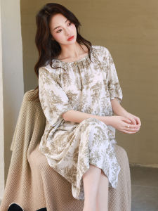 KASIHAN | Breathable Cotton Silk Leisure Plus Size Sleep Dress