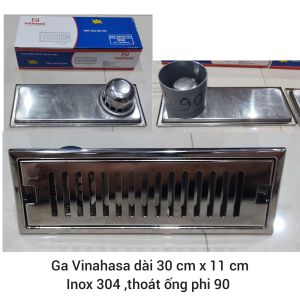 Thoát nước phòng tắm Vinahasa  loại dài 30 x 11 cm phi 90.
