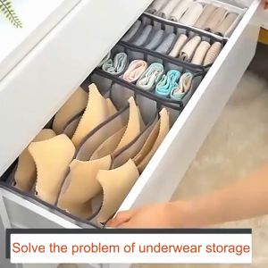 Jeans Clothes Organizer Drawer Closet Organizers for Jeans Bras Underwears Socks Compartment Storage Box T-shirt Home Storage