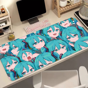 Bandai | Keyboard Desk Mat Mousepad Laptop Virtual Diva H-Hatsune Miku Anime Large Mouse Pad Office Accessories Cute Girl Soft MousePads