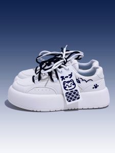 Original Thick-Soled White Shoes Women Small Feet Japan fashion Cute Girl Student Sports Leisure Bread Shoes Design Sense